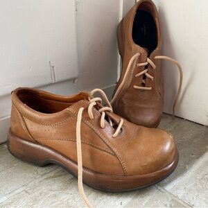 Vintage 80’s 90’s Y2K Dansko Platform Oxfords Men’s Women’s Quality Leather 39